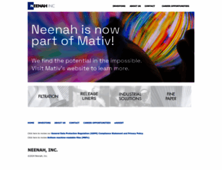 neenah.com screenshot