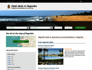 negombohotels.net screenshot