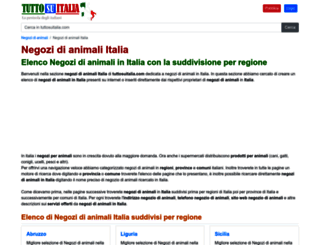 negozi-di-animali.tuttosuitalia.com screenshot