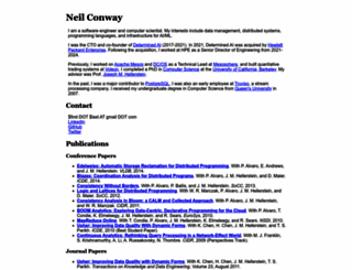 neilconway.org screenshot