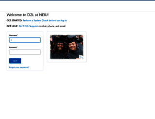 neiu.desire2learn.com screenshot