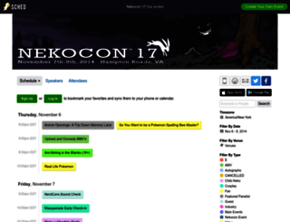 nekocon172014.sched.org screenshot