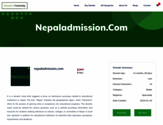 nepaladmission.com screenshot