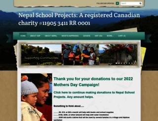 nepalschoolprojects.ca screenshot