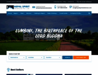 nepalspiritadventure.com screenshot