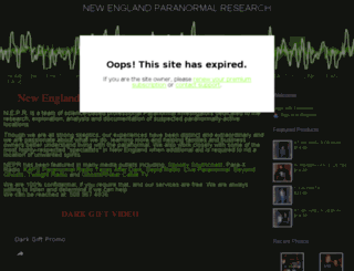 neparanormalresearch.com screenshot