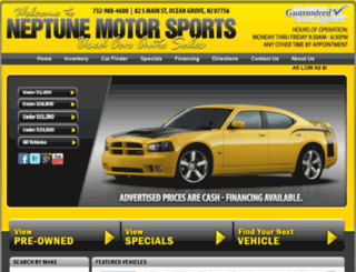neptunemotorsports.com screenshot