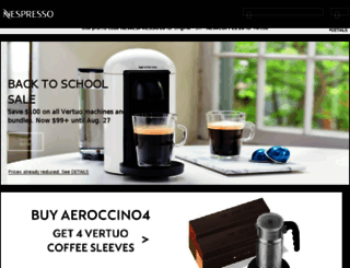 nespresso-us.com screenshot