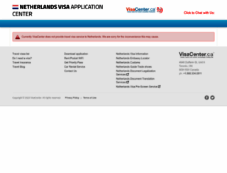 netherlands.visacenter.ca screenshot
