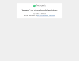 netmonetizemedia.freshdesk.com screenshot