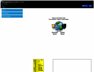 netspeedometer.com screenshot