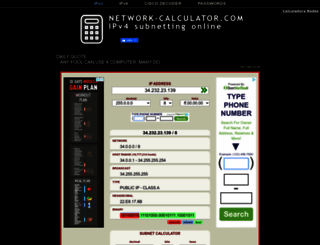 network-calculator.com screenshot