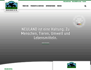 neuland-fleisch.de screenshot