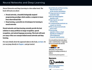 neuralnetworksanddeeplearning.com screenshot