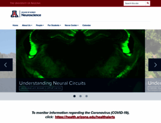 neurosci.arizona.edu screenshot
