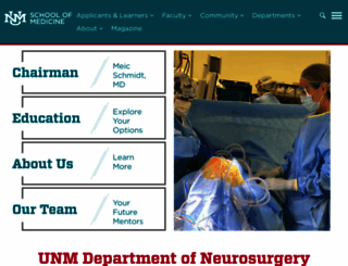 neurosurgery.unm.edu screenshot
