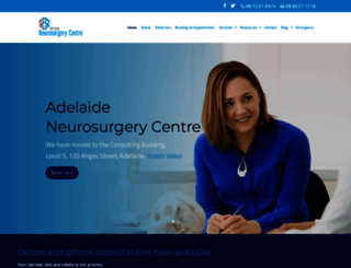 neurosurgerycentre.com screenshot