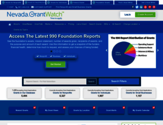 nevada.grantwatch.com screenshot