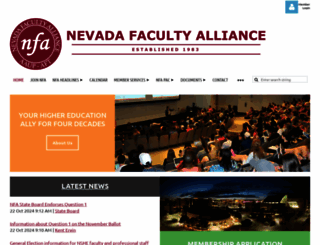 nevadafacultyalliance.org screenshot