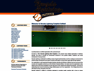 nevadalightningfastpitch.org screenshot