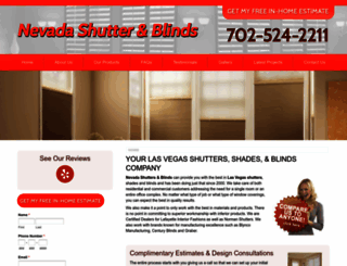 nevadashutterandblinds.com screenshot