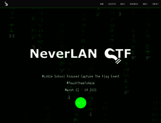 neverlanctf.com screenshot