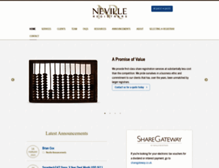 nevilleregistrars.co.uk screenshot
