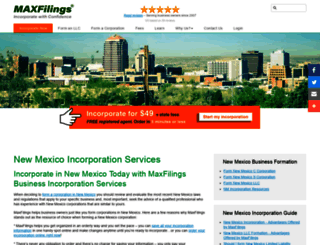 new-mexico.maxfilings.com screenshot