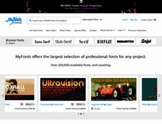new.myfonts.com screenshot