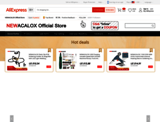 newacalox.aliexpress.com screenshot