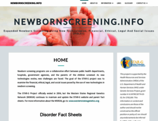 newbornscreening.info screenshot