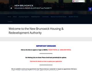 newbrunswickhousing.org screenshot
