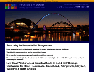 newcastle-self-storage.com screenshot
