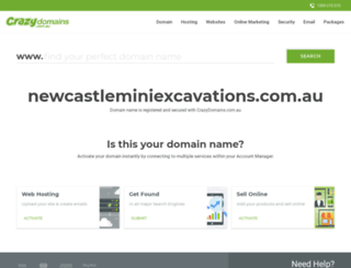newcastleminiexcavations.com.au screenshot