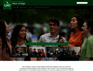newcollege.unt.edu screenshot