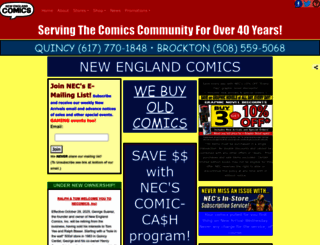 newenglandcomics.com screenshot