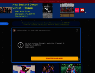 newenglanddancecenter.com screenshot