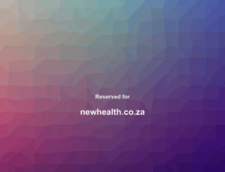 newhealth.co.za screenshot