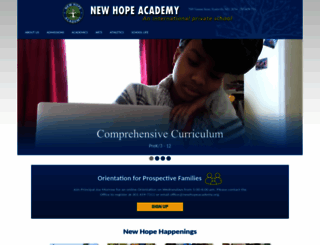 newhopeacademy.org screenshot