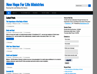 newhopeforlife.org screenshot