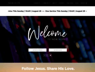 newhopepdx.org screenshot