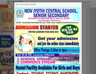 newjyothicentralschool.com screenshot