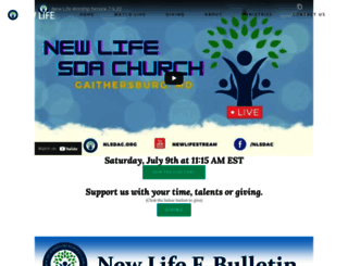 newlifesdachurch.com screenshot