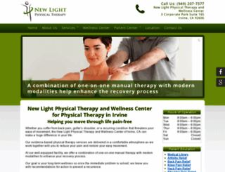 newlightphysicaltherapy.com screenshot