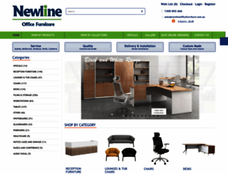 newlineofficefurniture.com.au screenshot