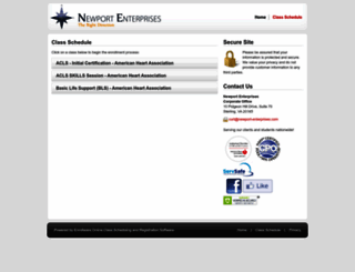 newport-enterprises.enrollware.com screenshot