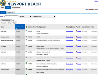 newportbeach.legistar.com screenshot