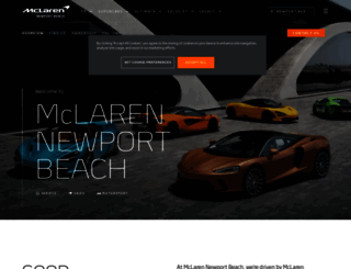 newportbeach.mclaren.com screenshot