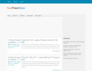 newprojectideas.com screenshot