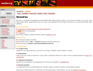 newsfox.mozdev.org screenshot